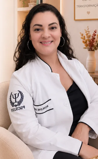Rosilene Santos sorrindo em seu consultório